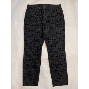 🌻2 for $20🌻NYDJ Pants Womens 14W Black Velour Houndstooth Lift Tuck Legging